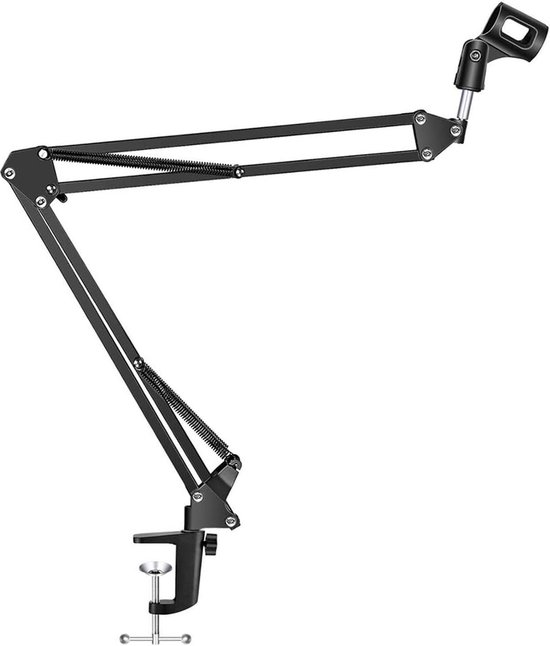 Microfoon Arm met XLR Kabel – Microfoon Standaard – Boom arm – Statief – Gaming en Streaming - Zwart