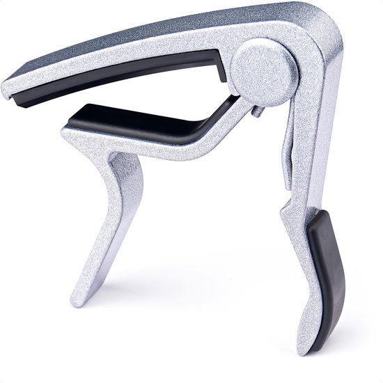Gitaar Capo Deluxe - voor gitaren met stalen snaren – zilver