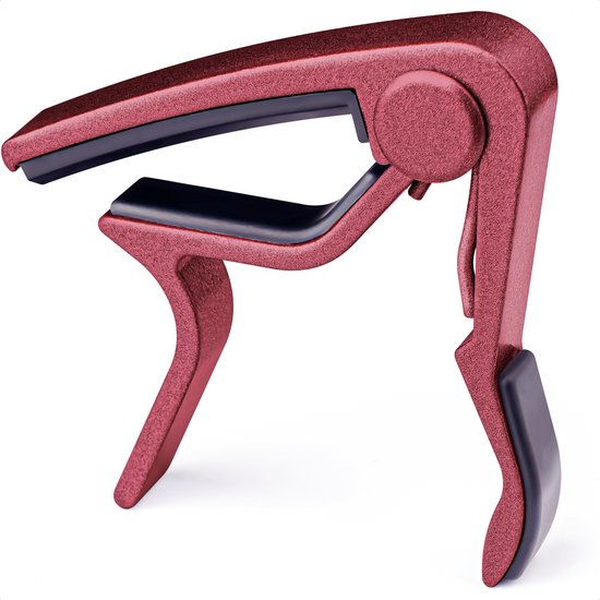 Gitaar Capo Deluxe - voor gitaren met stalen snaren – rood