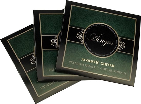 3 setjes stalen snaren voor akoestische gitaar - Coated Copper - set .011 tot .053 - Gekleurd