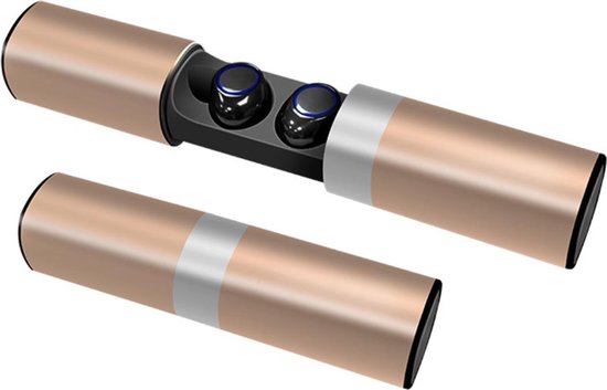 Oortjes draadloos Bluetooth Oordopjes Draadloze oordopjes - In-Ear Oordopjes Met Oplaadcase - TWS - goud