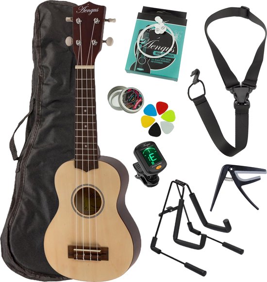 Áengus sopraan ukelele set - 8 delig - spruce