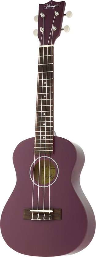 Áengus Concert Ukelele / Ukulele - Spruce top - donker mauve