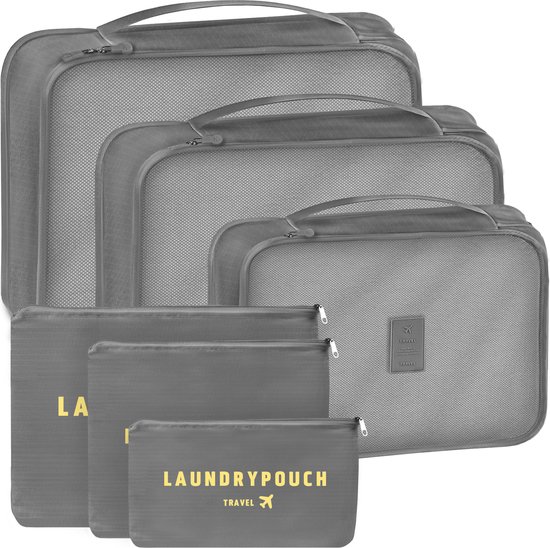 Packing Cubes - Kleding Organizer voor Koffer, Tas, Rugtas of Backpack - Grijs
