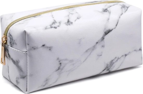 Toilettas - Make Up Organizer - Toilettas Dames - Make Up Tasje – White Marble