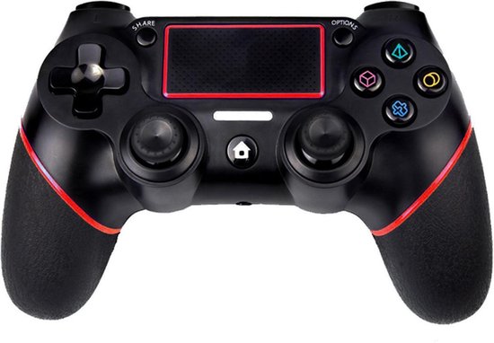 Game Controller - Bluetooth Wireless Doubleshock 4 Controller - geschikt voor PS4 - zwart/rood