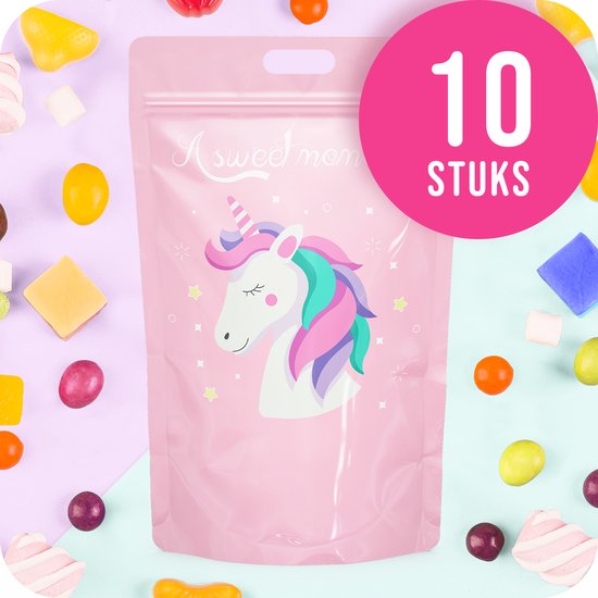 Qy uitdeelzakjes traktatiezakjes eenhoorn set 10 stuks