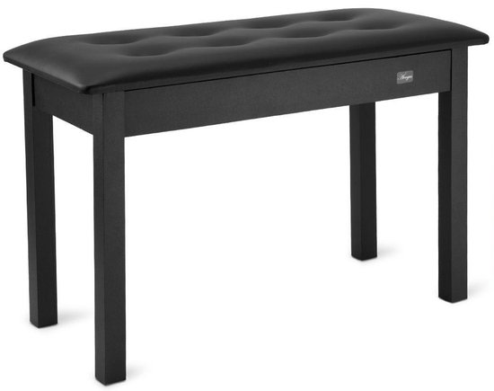 Áengus klassieke Pianokruk met opbergvak – 75 x 34 x 49 cm (bxdxh) - zwart
