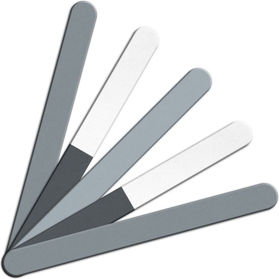 Nagelvijl 3-in-1 - Voor manicure, acryl nagels, plaknagels, gel nagels - polijstvijl - Grit 320/400/3000 - 5 stuks