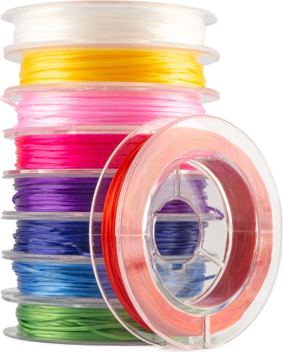 Elastisch draad voor kralen en sieraden maken - 9 kleuren elastiek - elke rol 10 meter