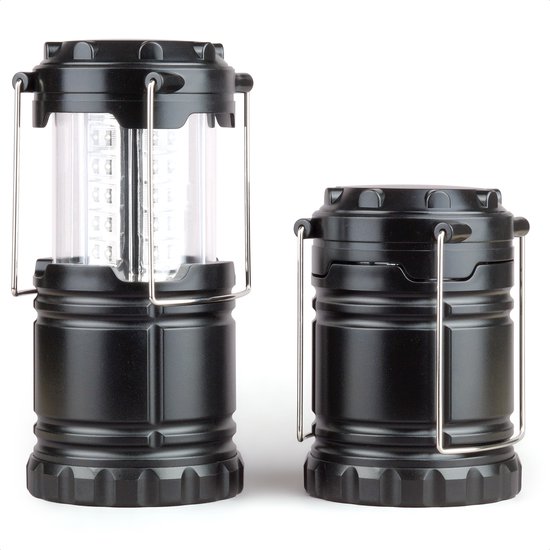 Kampeerlamp Camping Lamp Tentlamp - 30 LED lantaarn - zwart