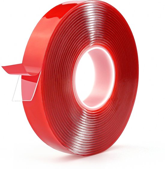 Dubbelzijdig tape transparant - montagetape - nano tape dubbelzijdig - gekko tape - dubbelzijdig plakband - 12 mm x 1 mm x 3 meter