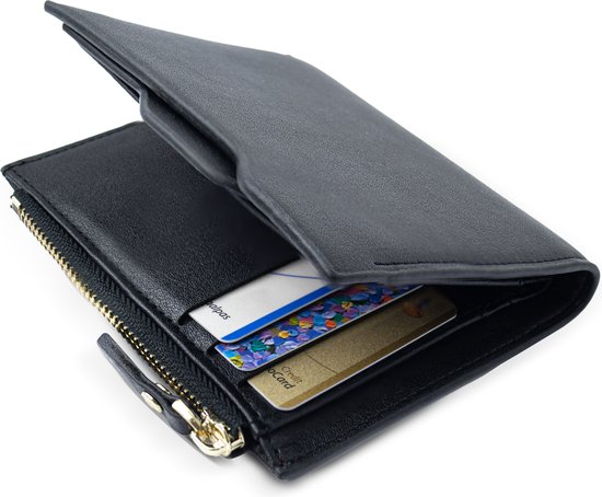 Portemonnee heren - Billfold - PU Leer - Zwart