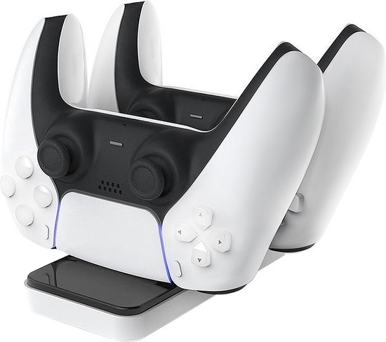 Oplaadstation Docking Station geschikt voor Playstation 5 voor 2x PS5 Controller - met USB-C kabel