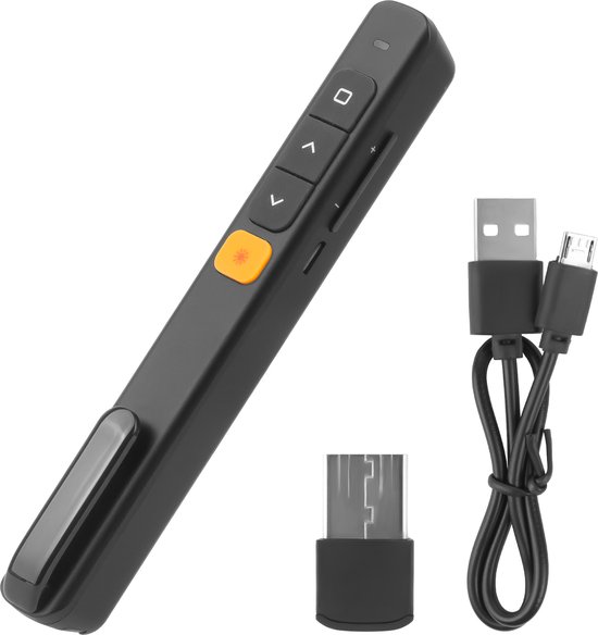 Presentatie Klikker Draadloze Presenter met Laser Pointer - Oplaadbaar - Zwart