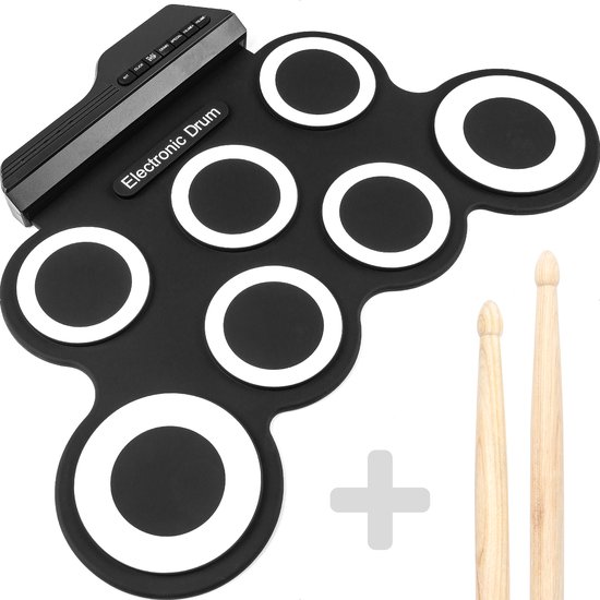 Elektronische Drumpads , USB Drumpad met pedalen voor Kickdrum en Hihat