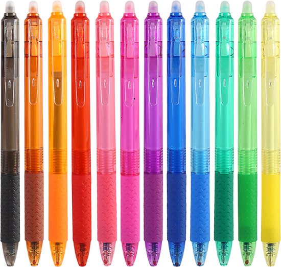 Uitwisbare Pen Gelpennen - Uitwisbare Pennen Uitgumbare Pennen Set van 12 Kleuren (0.7 mm)